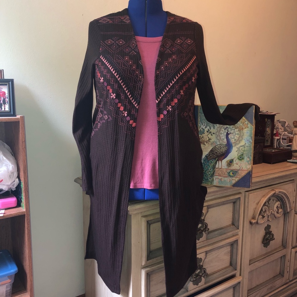 Knox Rose Duster with Embroidery